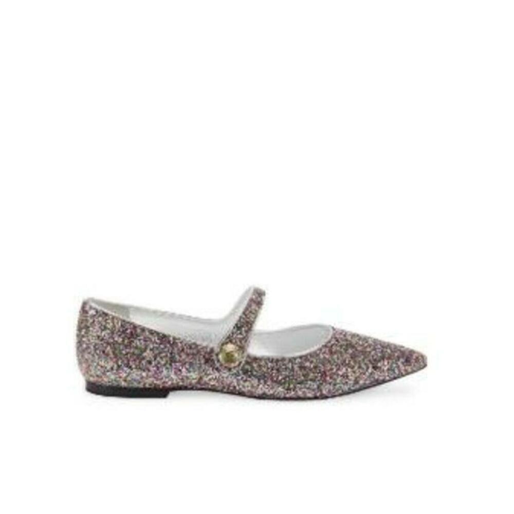 Larroudé Caroline Glitter Flat Women's Multicolor 7 RTL: $315.00